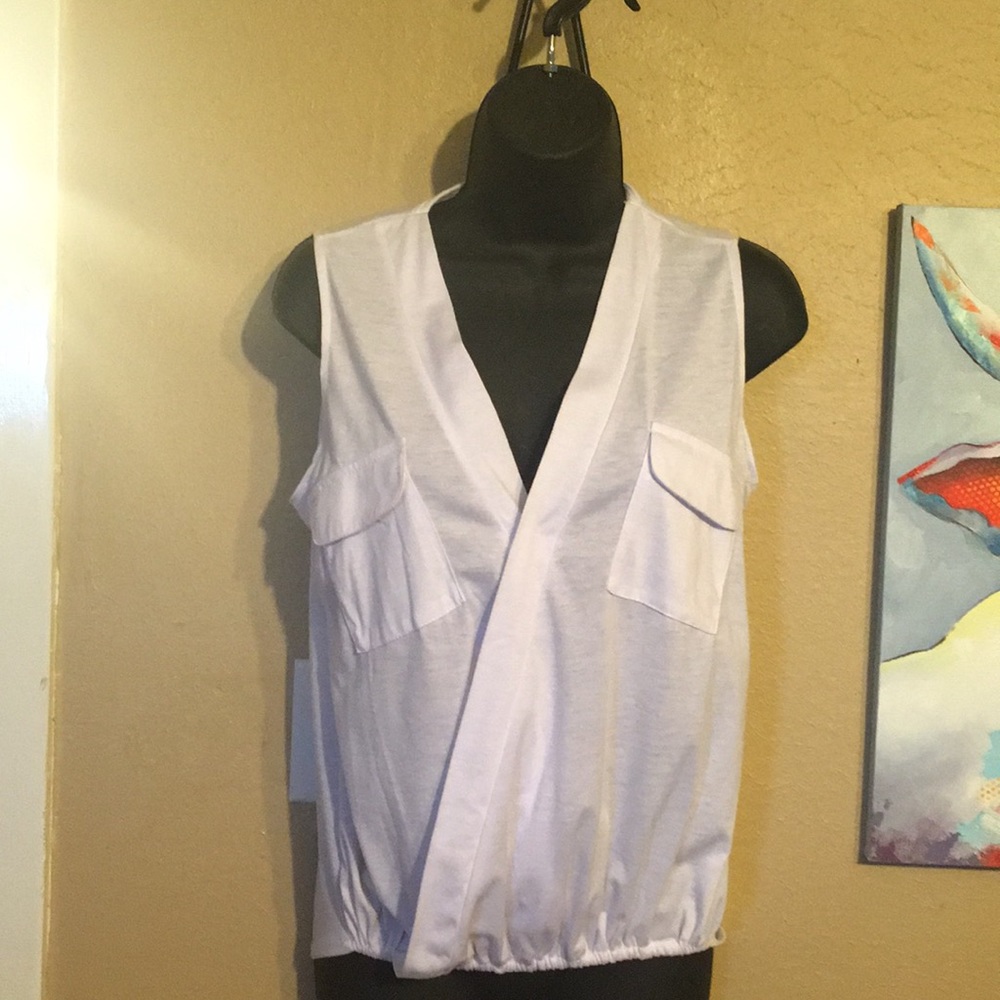 Wrap around white top